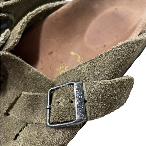 Birkenstock Boston MIxed Leather Clog Thyme Green Size 38 - Size 7-7.5 Womens - Picture 3 of 7